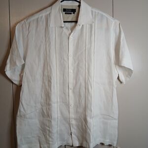 Nat Nast Men's White Short Sleeve Button Down Shirt
